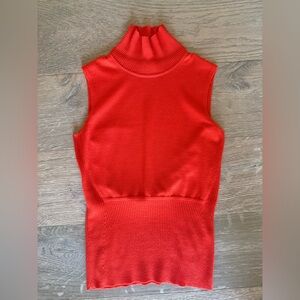 Dirk Bikkembergs Bold Red Sleeveless Cardigan